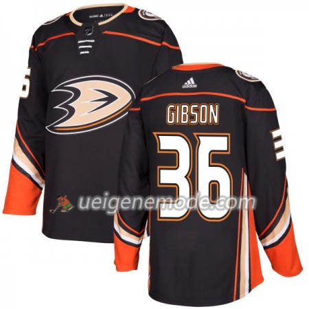 Herren Eishockey Anaheim Ducks Trikot John Gibson 36 Adidas 2017-2018 Schwarz Authentic